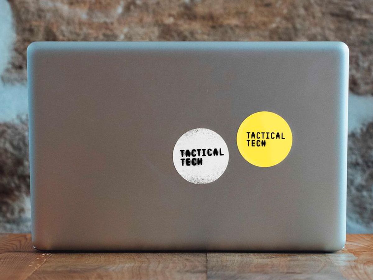 Computer with Tactical Tech Stickers