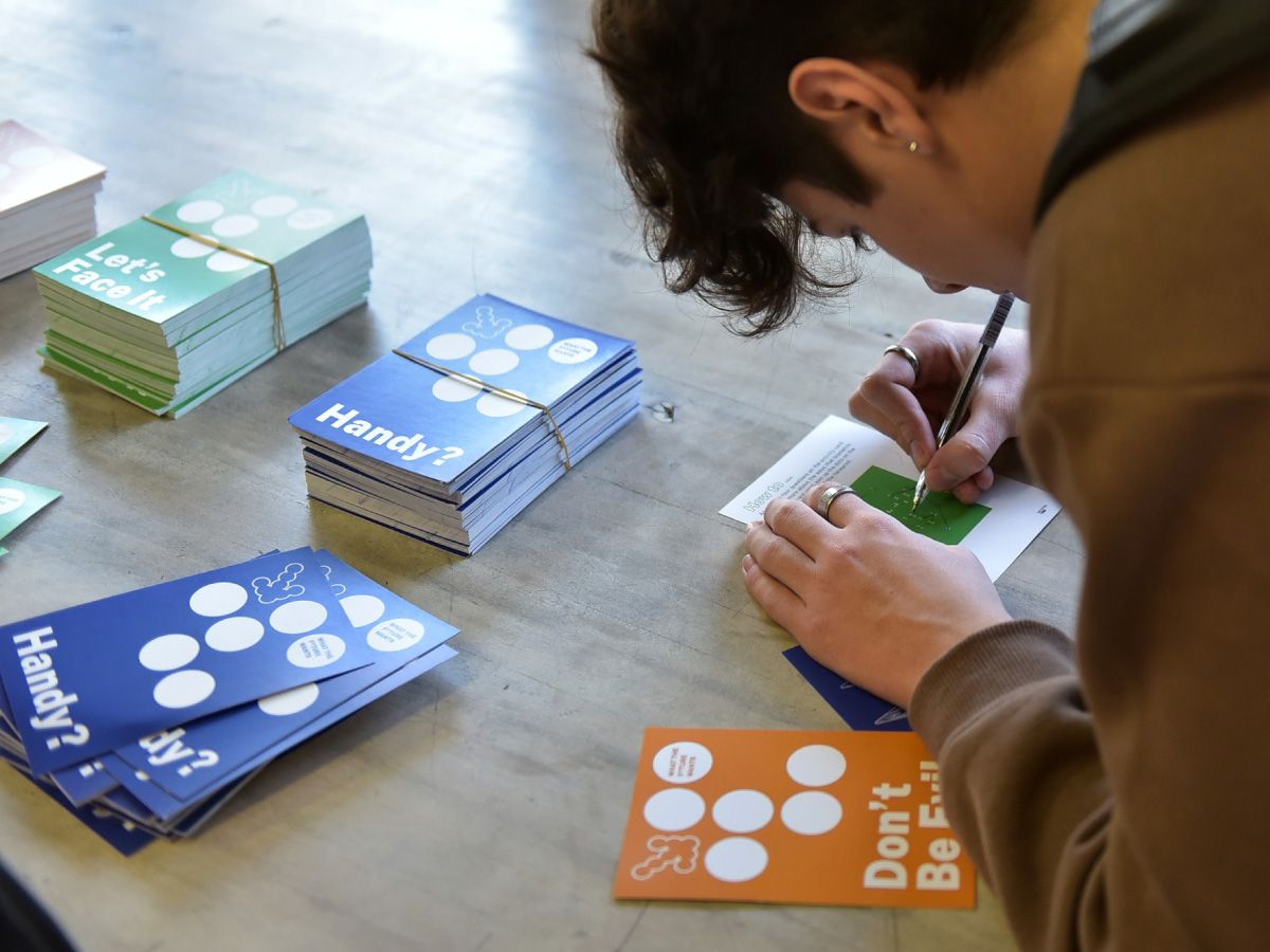 Young people interacting with the What The Future Want resources. Photo courtesy of North Macedonia Skopje, 2022